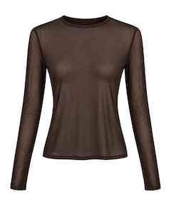 Dames longsleeve bruin