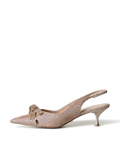 Decolte Tacco Basso Fiocco dames slingbacks goud