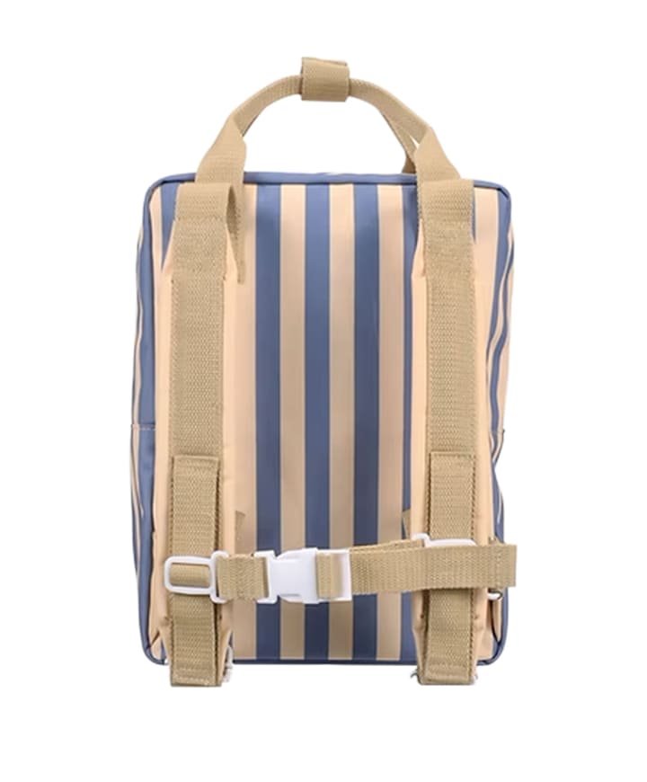 Rugzak medium envelope stripes blauw