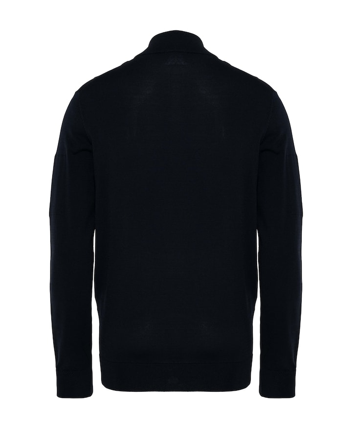 Heren trui met rits blauw