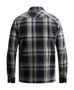 Heren overhemd lange mouw blauw