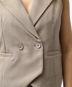 Dames gilet beige