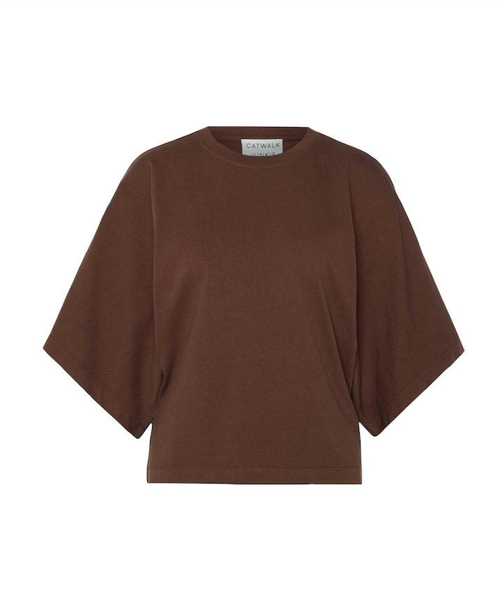Dames T-shirt bruin