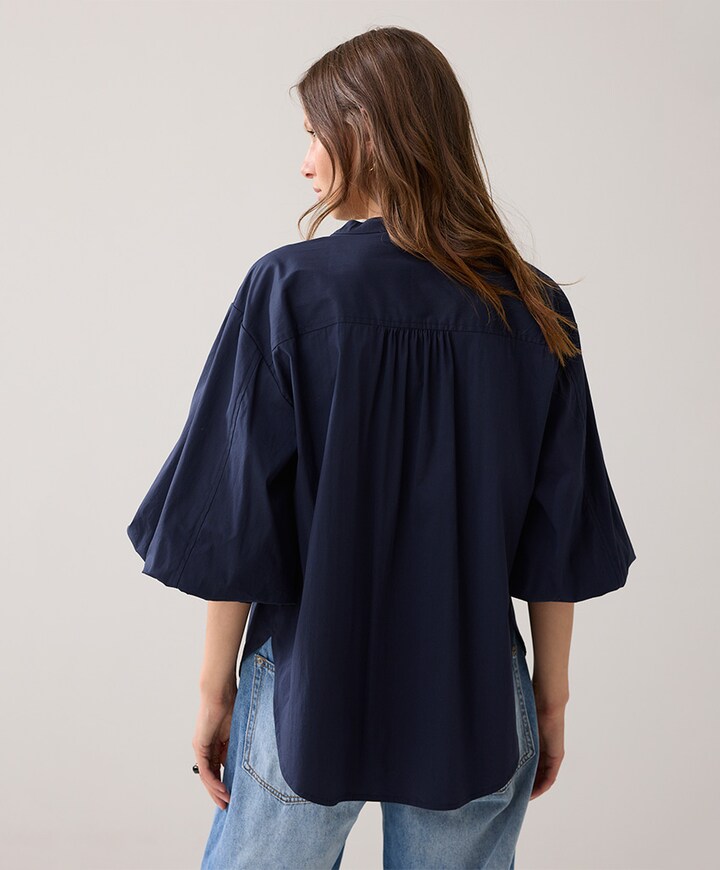 Dames blouse blauw
