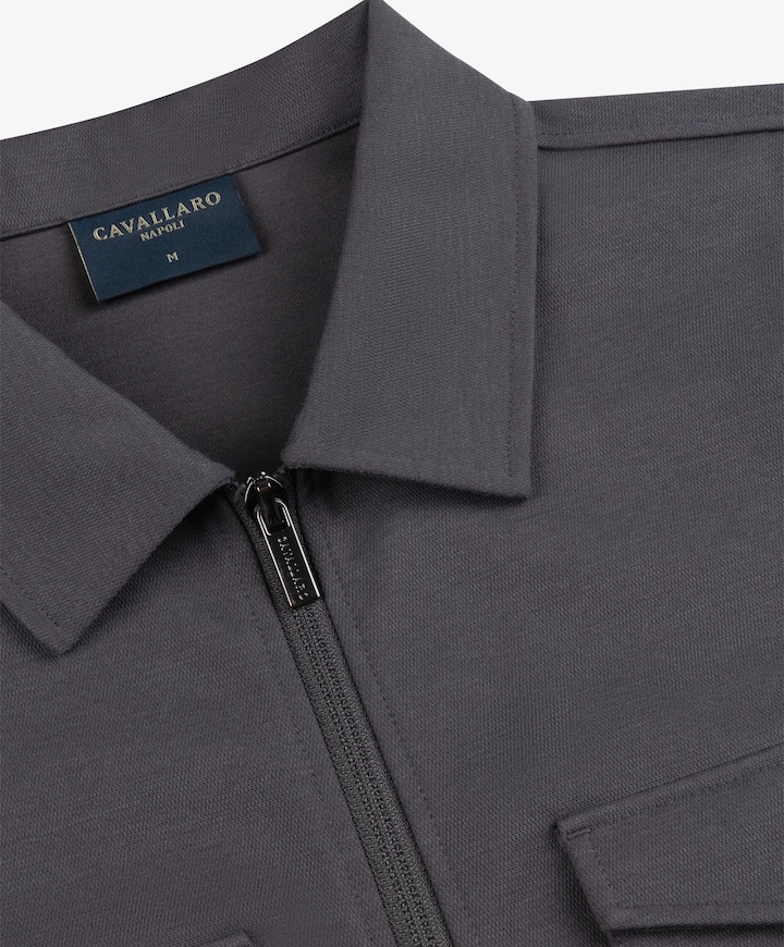 Heren overshirt grijs