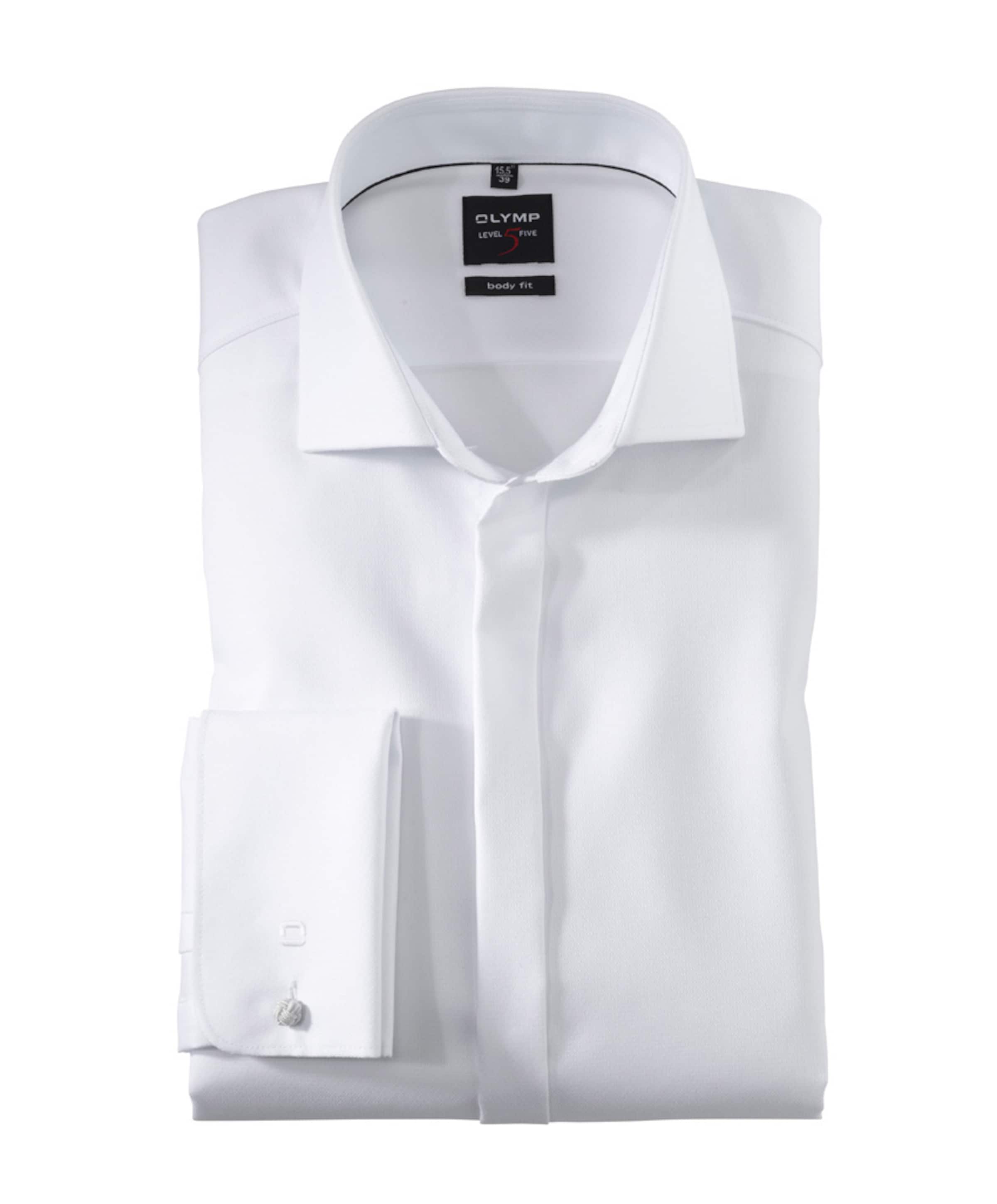 Heren overhemd lange mouw wit