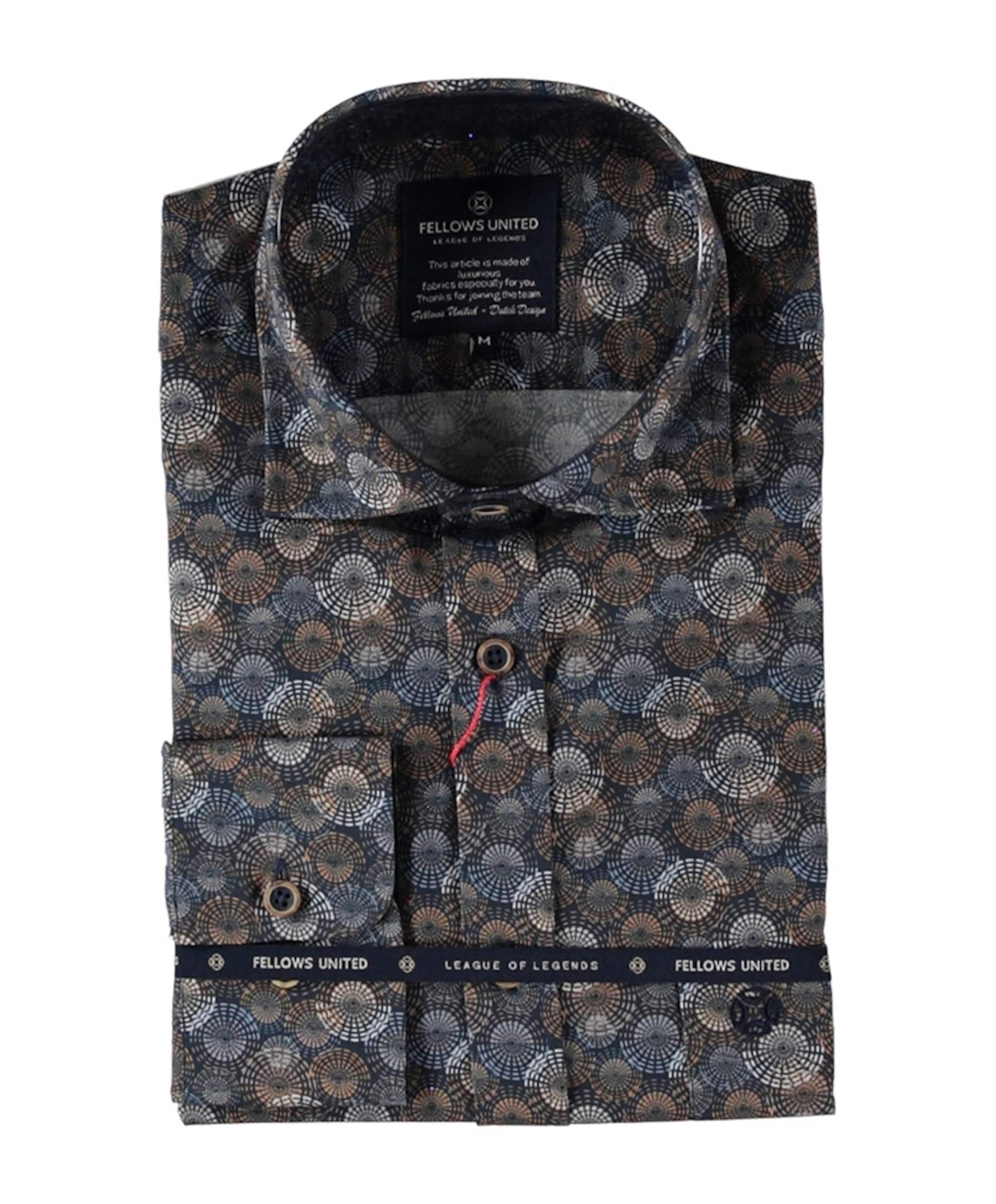 Heren overhemd lange mouw blauw