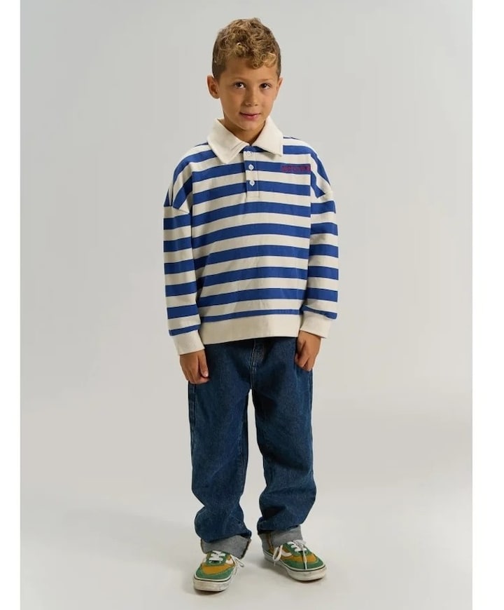 Jongens polo blauw