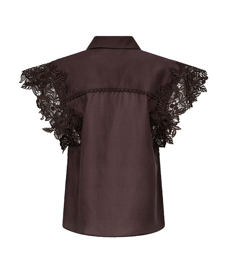 Dames blouse bruin
