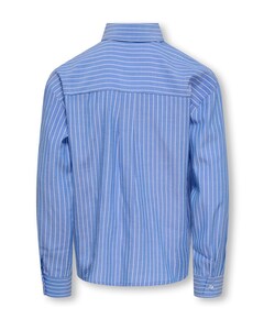 Meisjes blouse lange mouw blauw