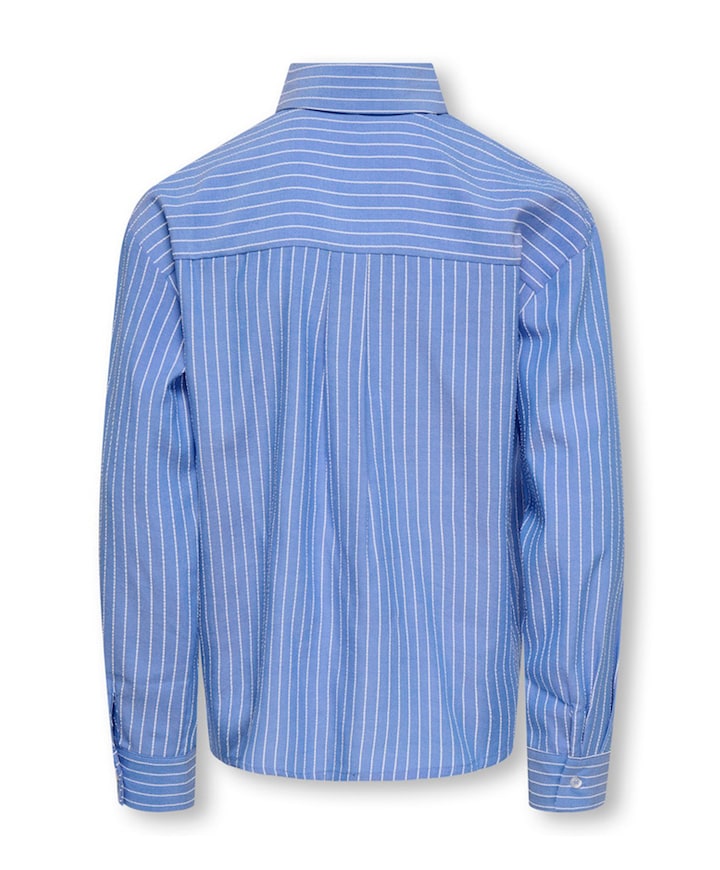 Meisjes blouse lange mouw blauw