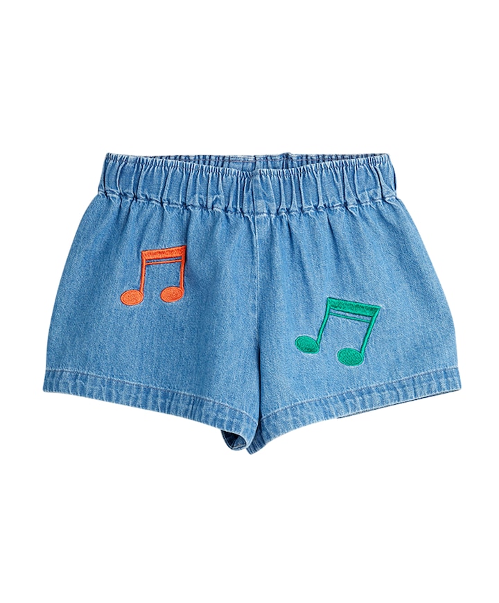 Note emb denim short korte broek blauw