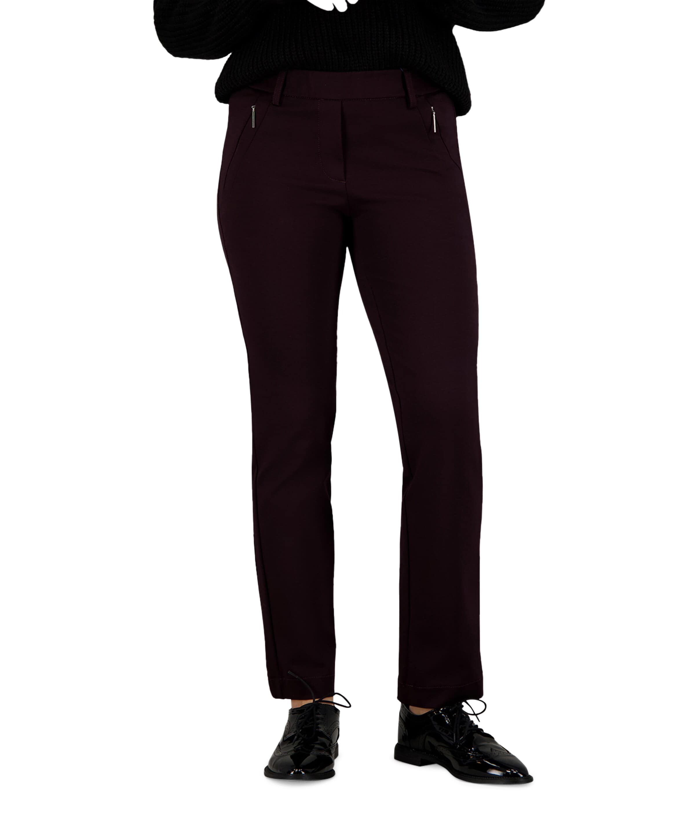 Hose Pull On Slim dames broek bordeaux