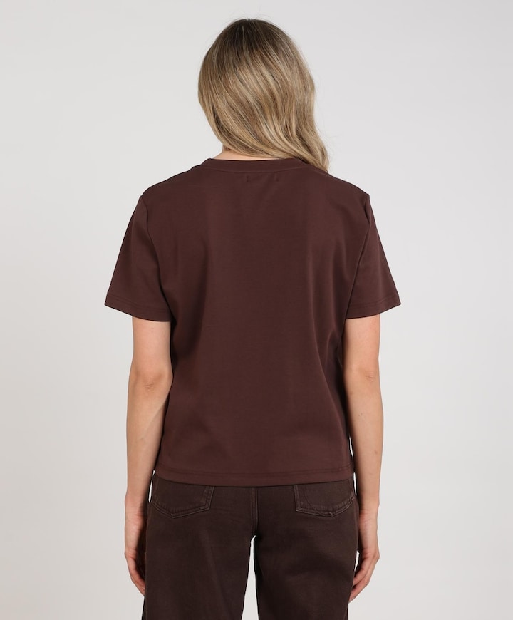 Dames T-shirt bruin