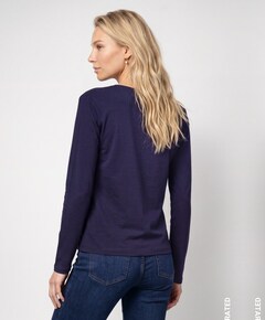 Dames longsleeve blauw