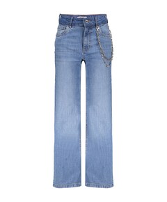 Attitude Wide Leg Basic jeans blauw