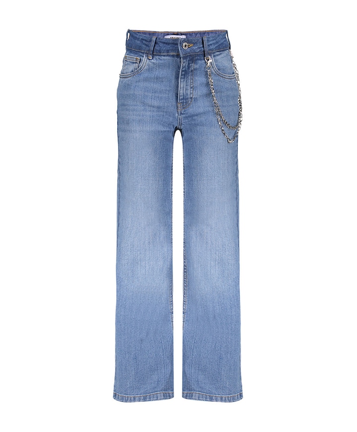 Attitude Wide Leg Basic jeans blauw
