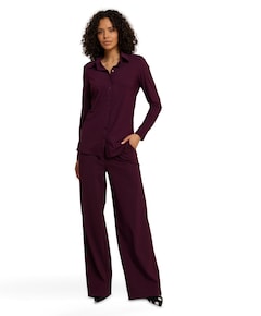 Lexie LONG bonded trousers dames broek bordeaux