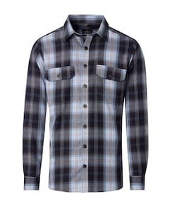 Heren overhemd lange mouw bruin