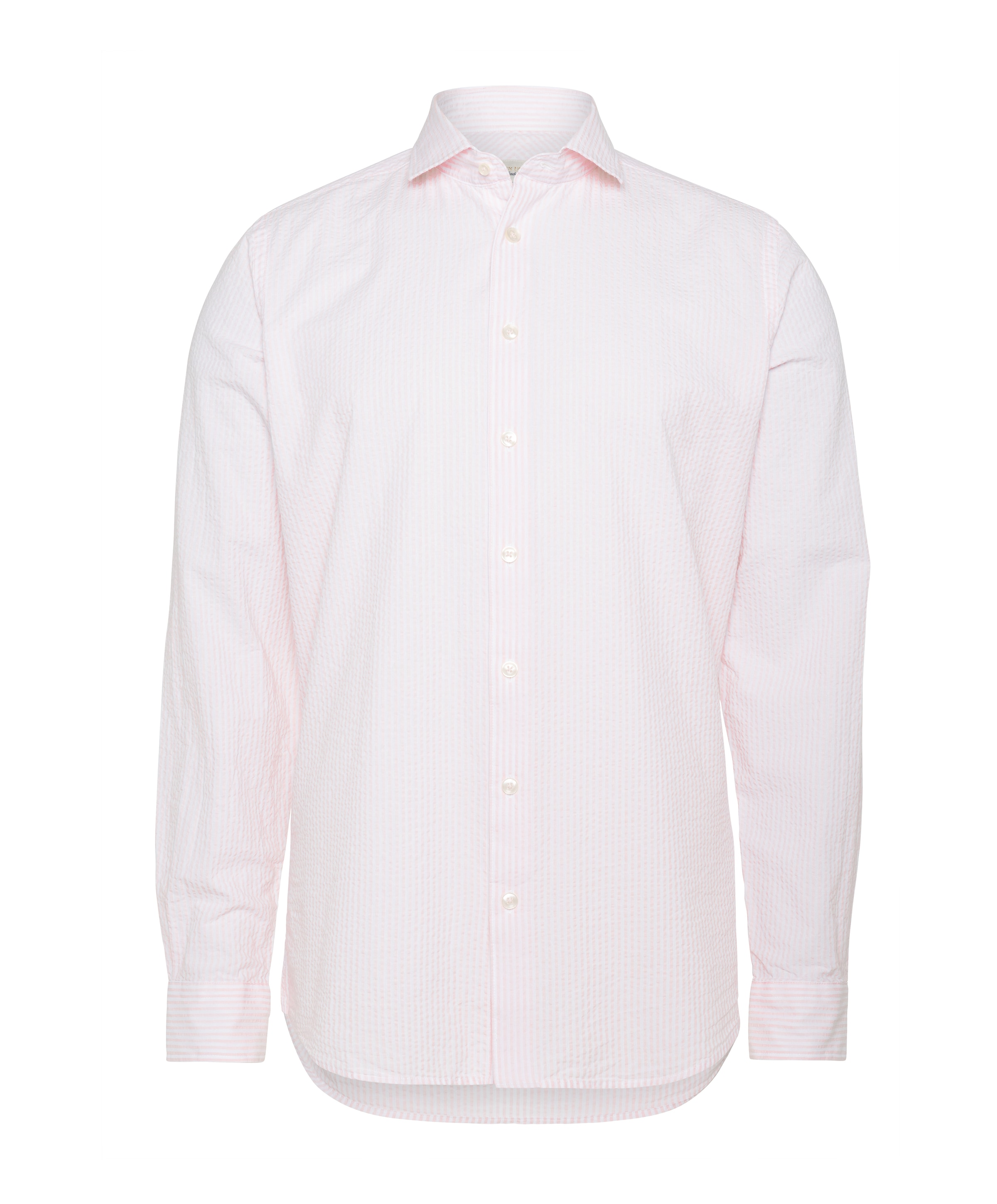 Heren overhemd lange mouw roze