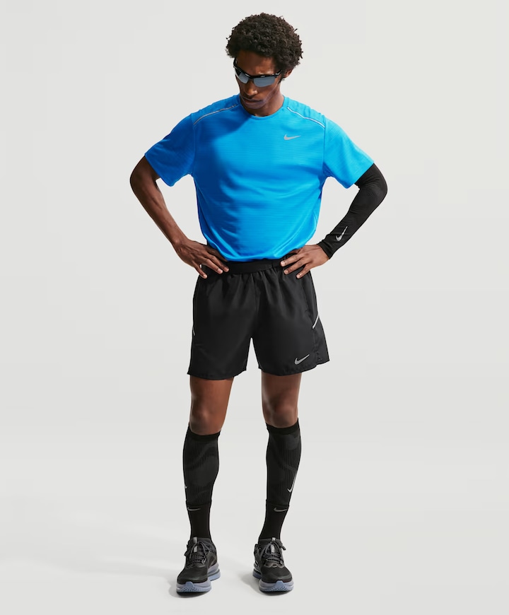 Nike Miler Men's Dri-fit 5i Brief-l heren shorts zwart