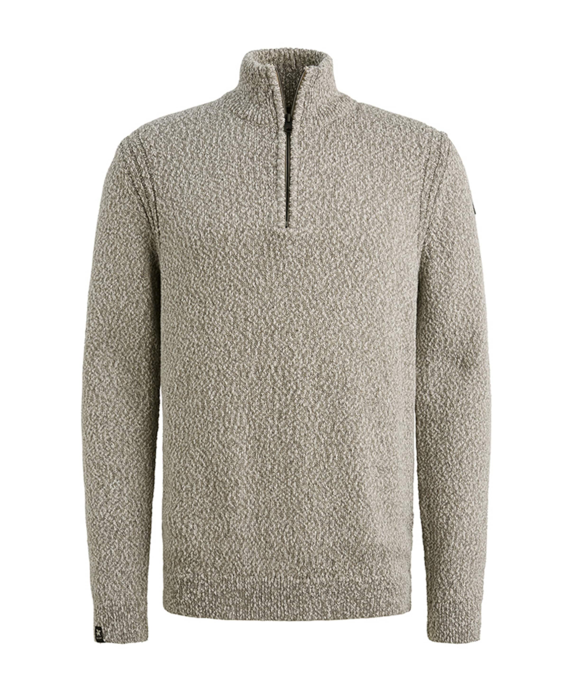 Heren trui met rits grijs