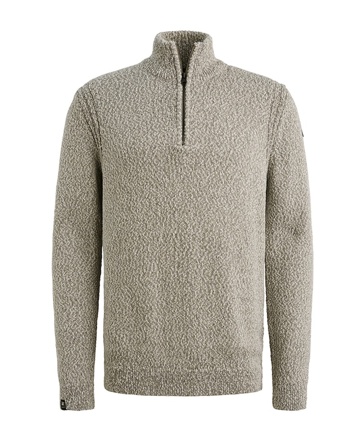 Heren trui met rits grijs