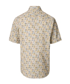 Heren overhemd korte mouw geel