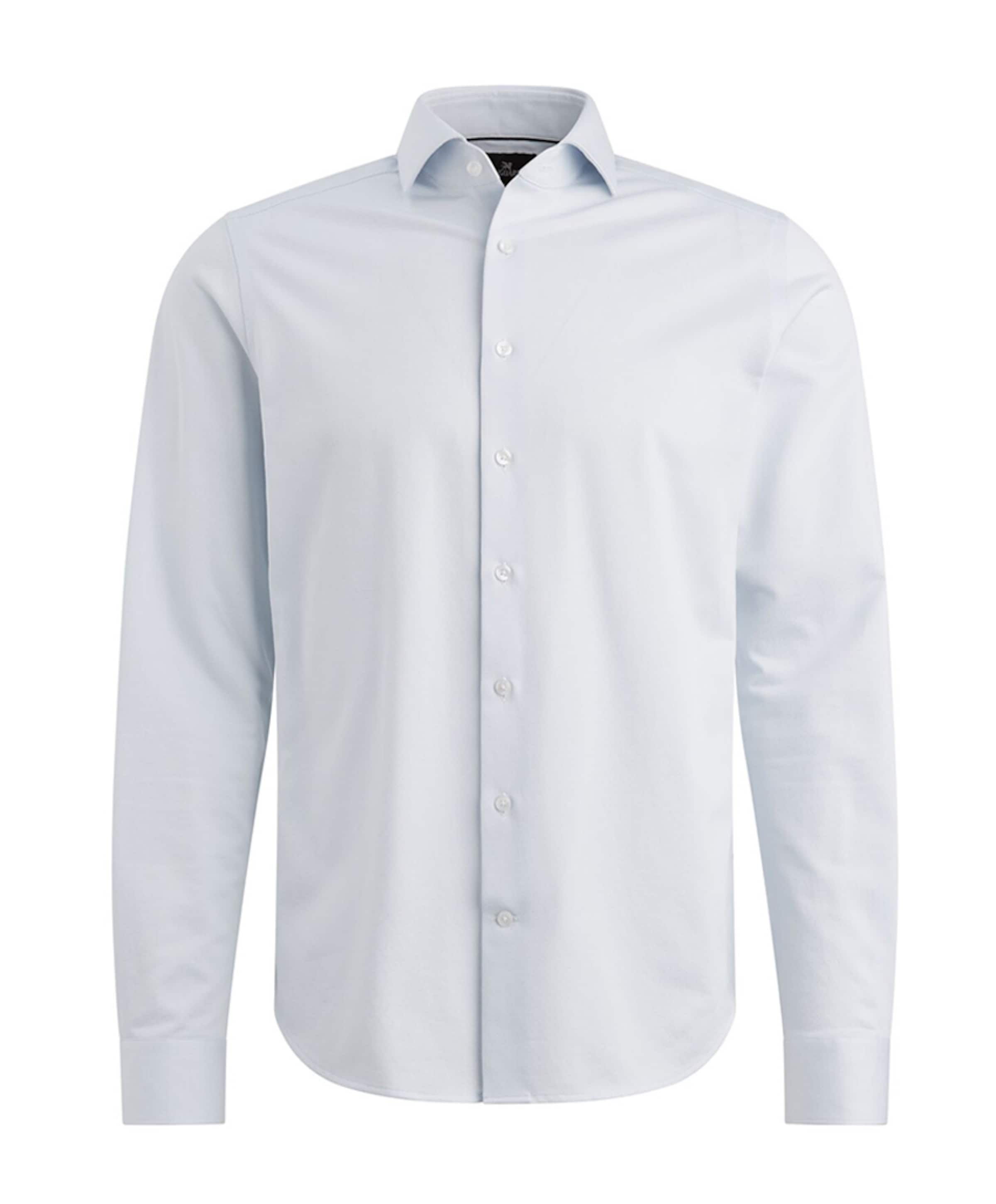 Heren overhemd lange mouw blauw