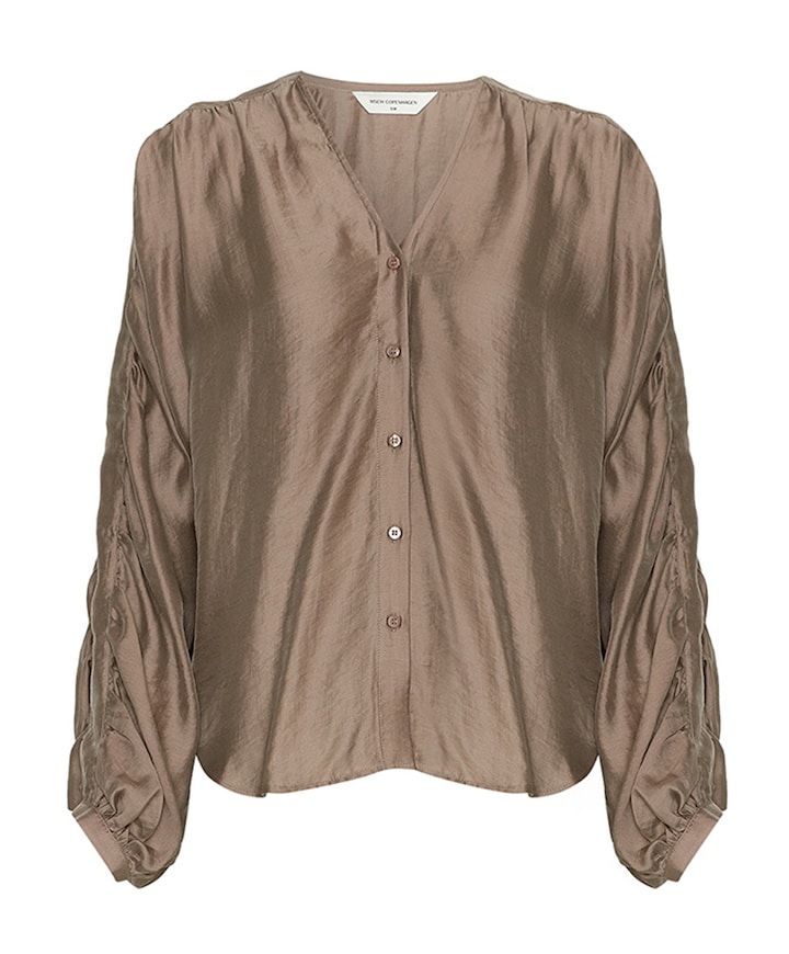 Dames blouse bruin