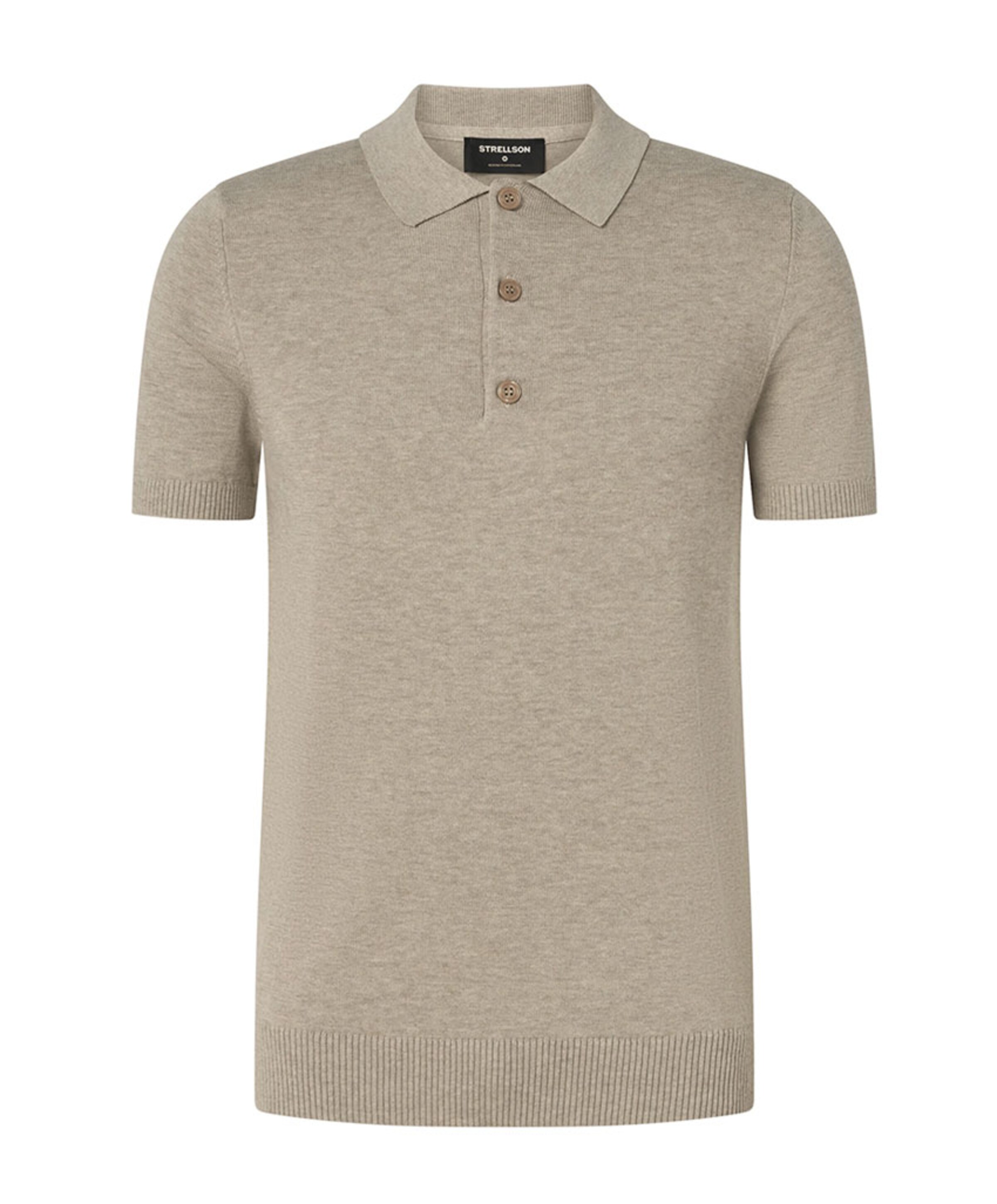 Heren polo beige