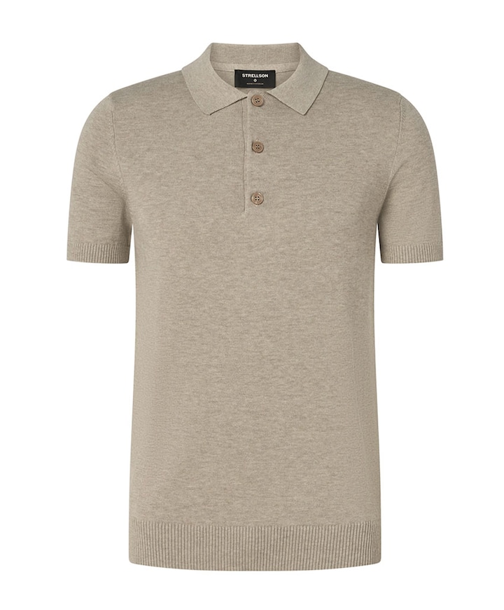 Heren polo beige