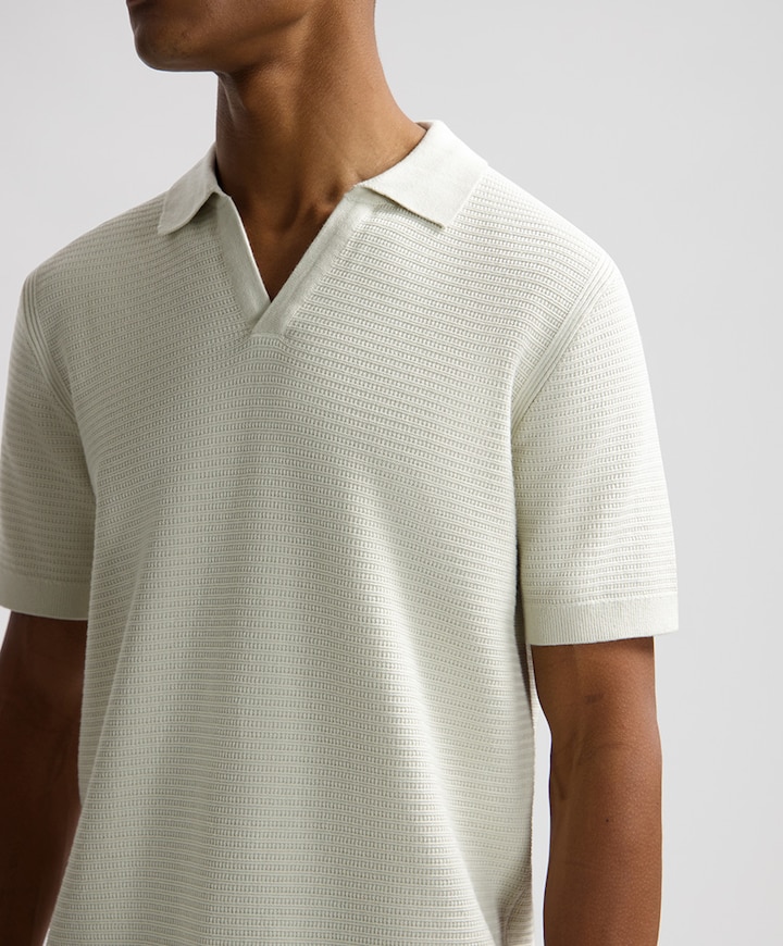 Heren polo zilver