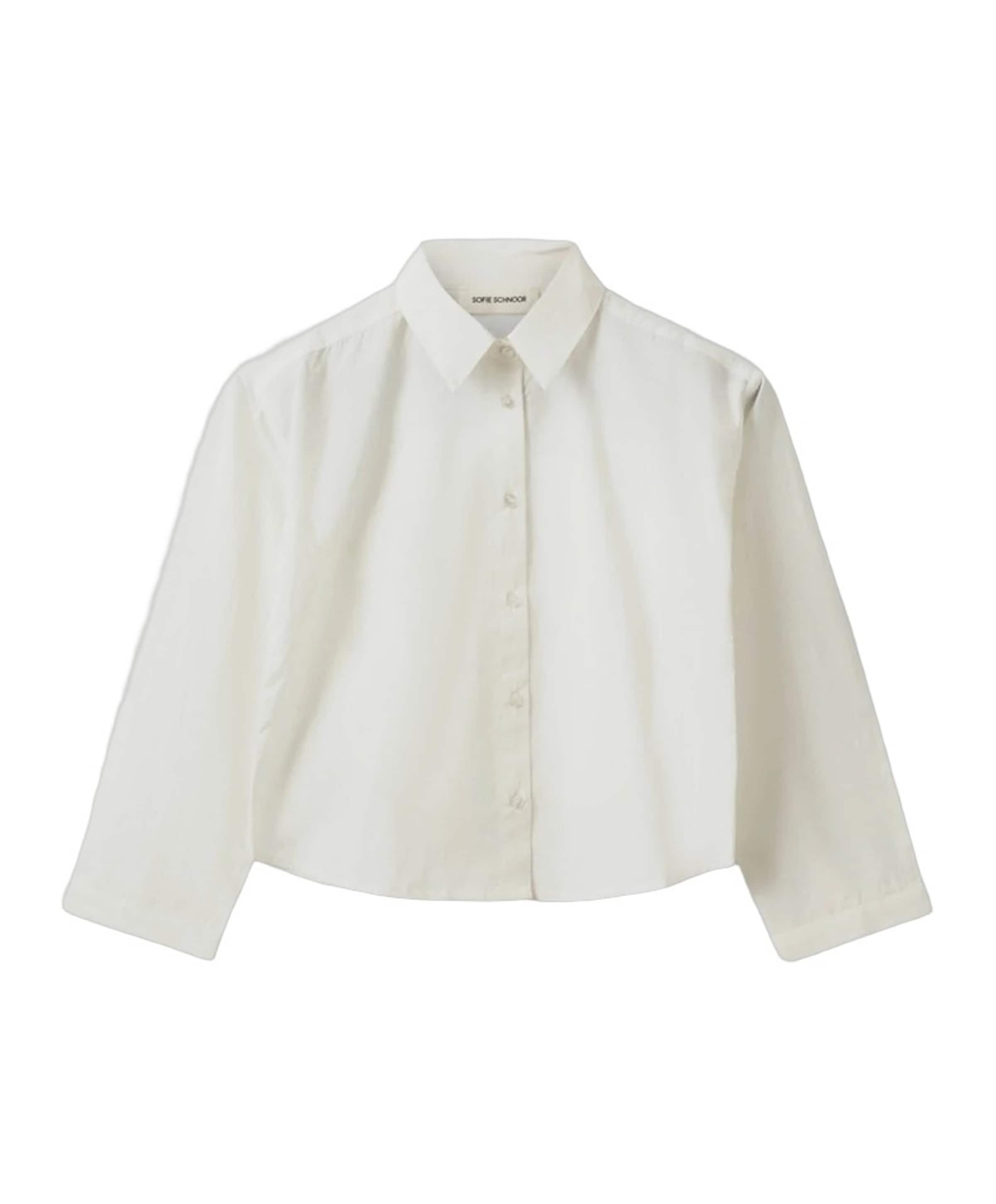 Meisjes blouse lange mouw ecru