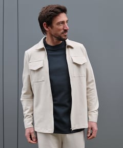 Heren overshirt beige
