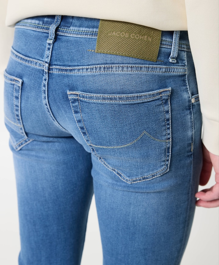 Nick Slim 5 pkt heren jeans blauw