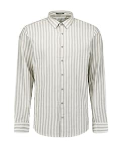 Heren overhemd lange mouw beige