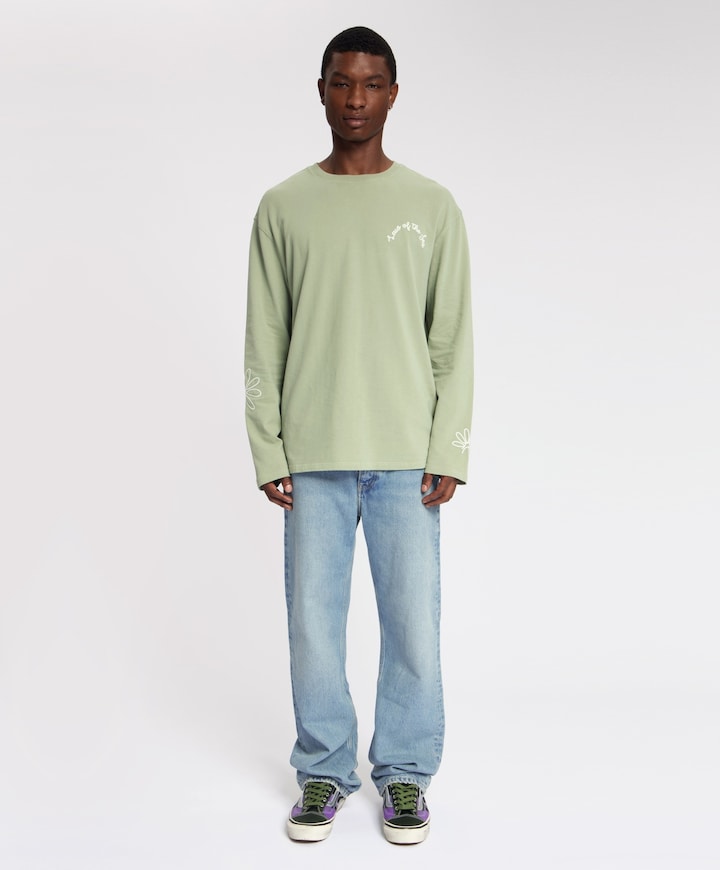 Heren longsleeve groen