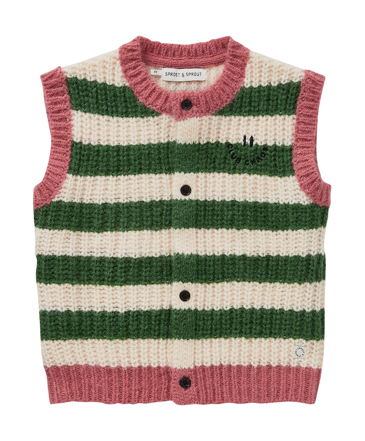 Meisjes gilet multicolor