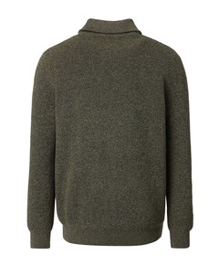 Heren trui met rits groen