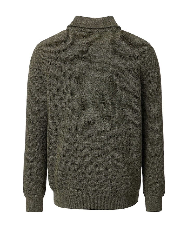 Heren trui met rits groen