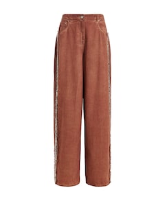Jeeper Studded dames broek bordeaux
