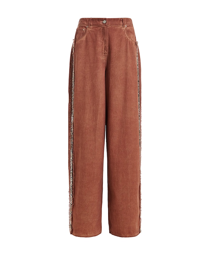 Jeeper Studded dames broek bordeaux