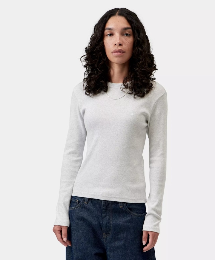 Dames longsleeve grijs