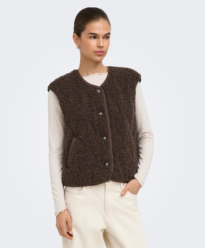 Dames gilet bruin