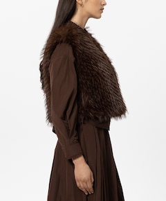 Dames gilet bruin