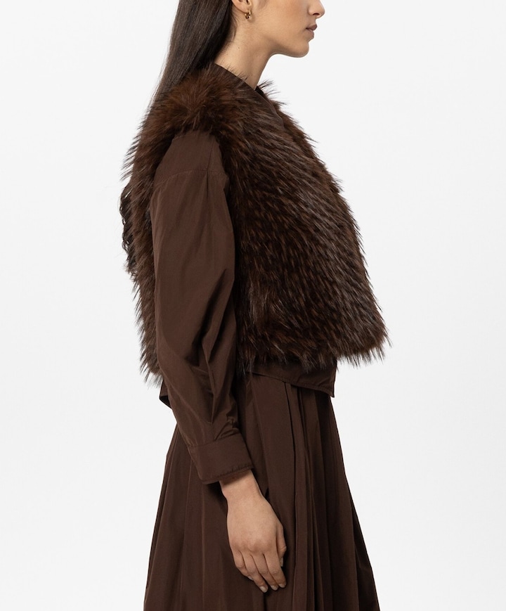 Dames gilet bruin
