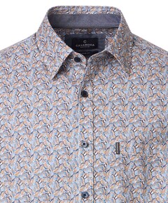 Heren overhemd lange mouw blauw