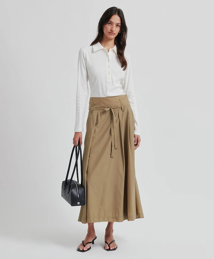 Dames rok beige