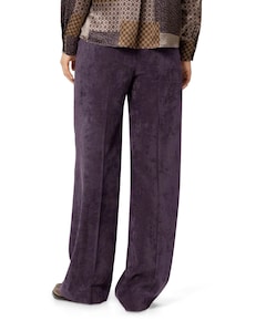 Cord-Wideleg-Pants dames broek paars